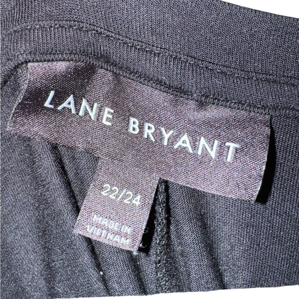 Lane Bryant Black T-Shirt Dress 22/24 Short Sleeve with Pockets - Picture 4 of 8